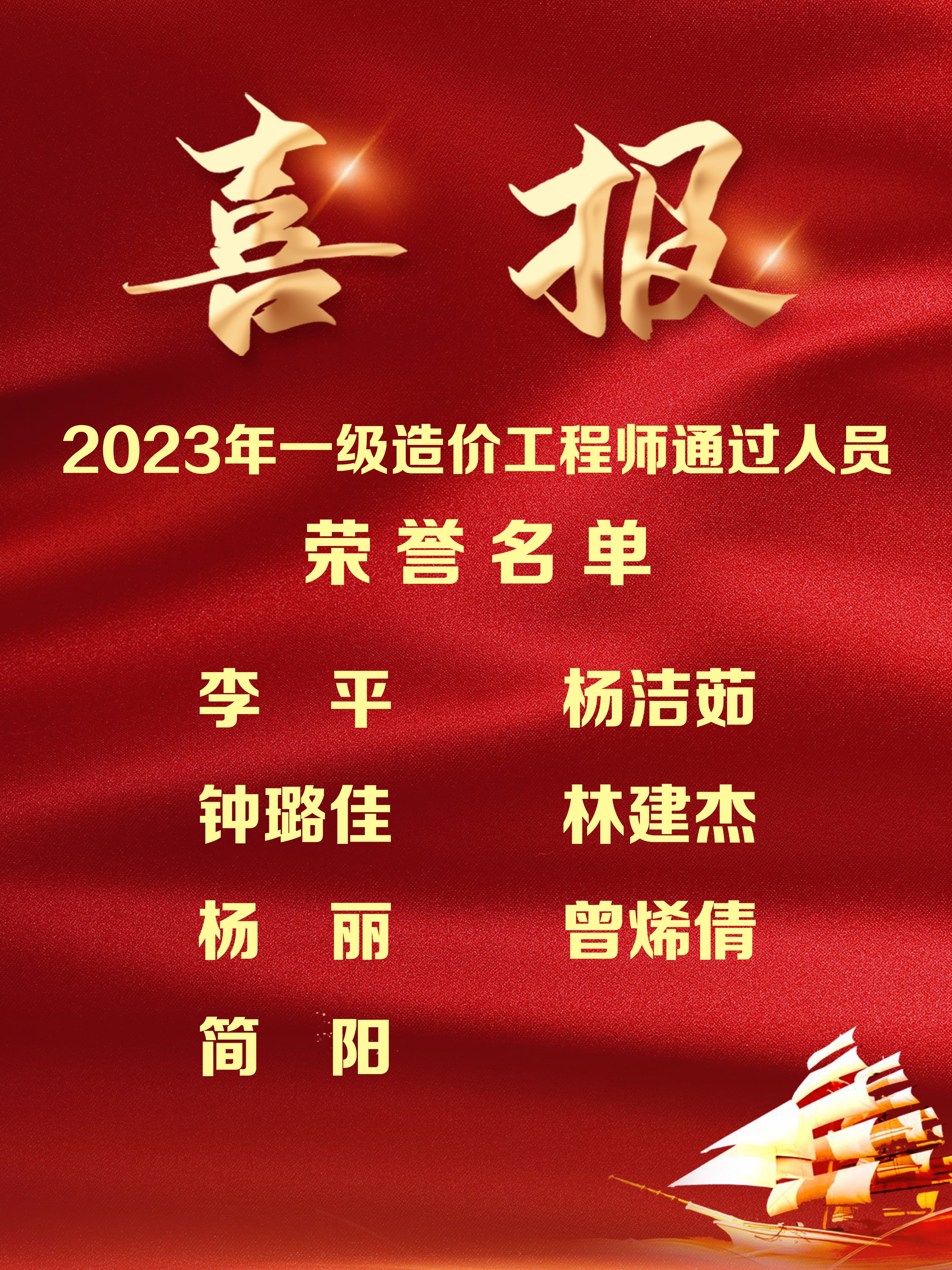 喜報(bào)！熱烈祝賀我司多名員工通過(guò)一級(jí)造價(jià)工程師考試！